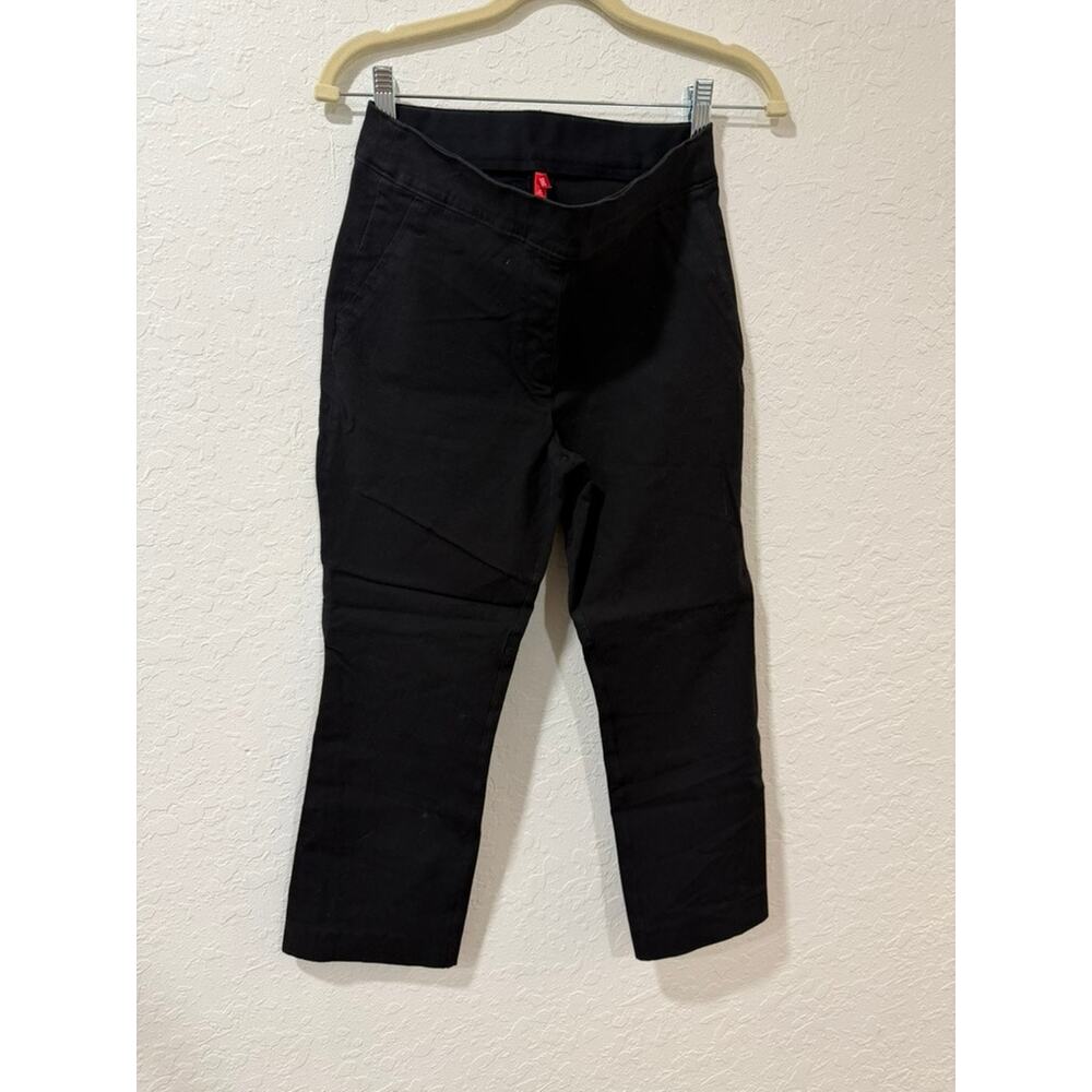 Spanx Black Cropped Pants Medium Petite Pull On Ankle Slimming